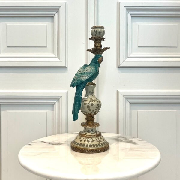 Bougeoir perroquet vert