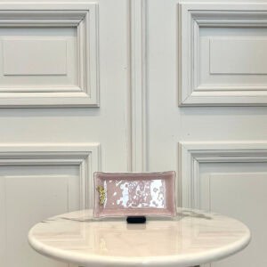 Plat rectangle rose 18x10 cm