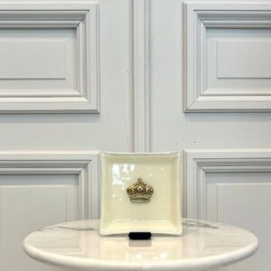 Plat carré ivoire 15 x 15 cm