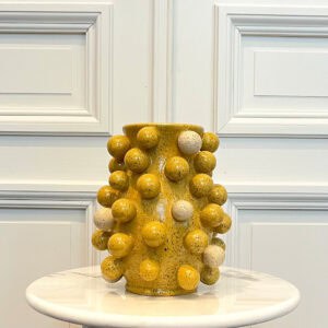 Jarron en céramique jaune